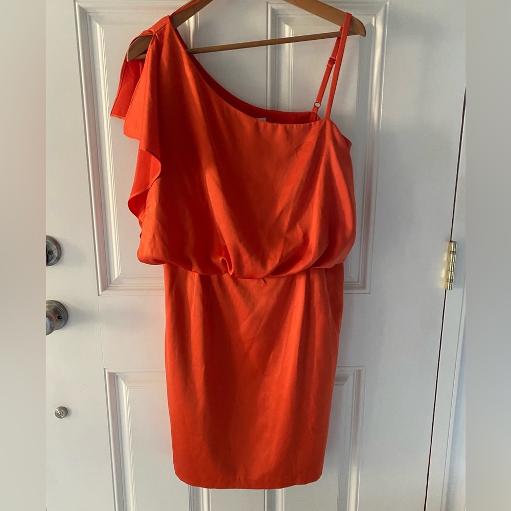 NEW Jessica Simpson one shoulder flutter sleeve dress